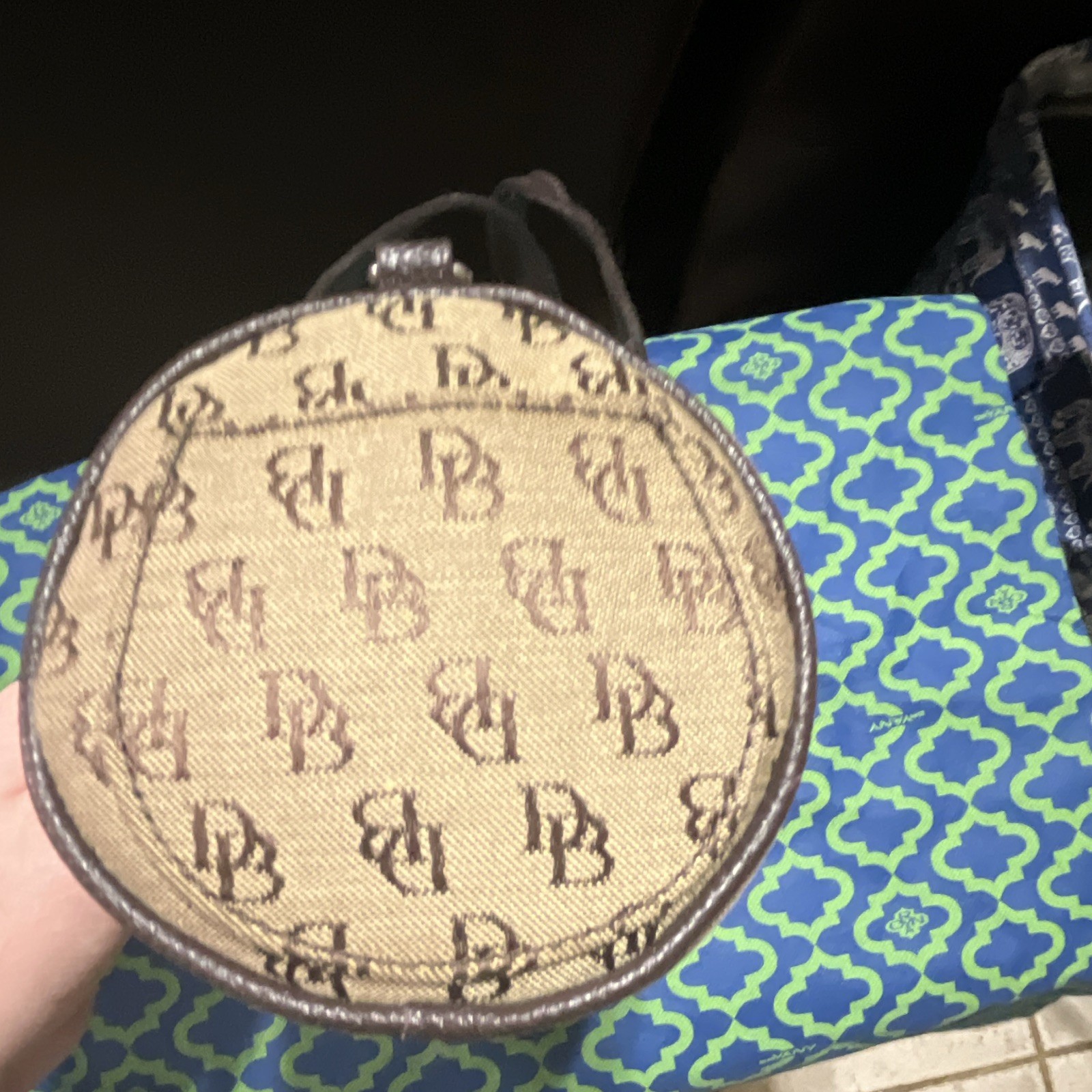 Dooney & Bourke Cylinder Barrel Shoulder Bag, Small, Beige/Brown, W/med strap