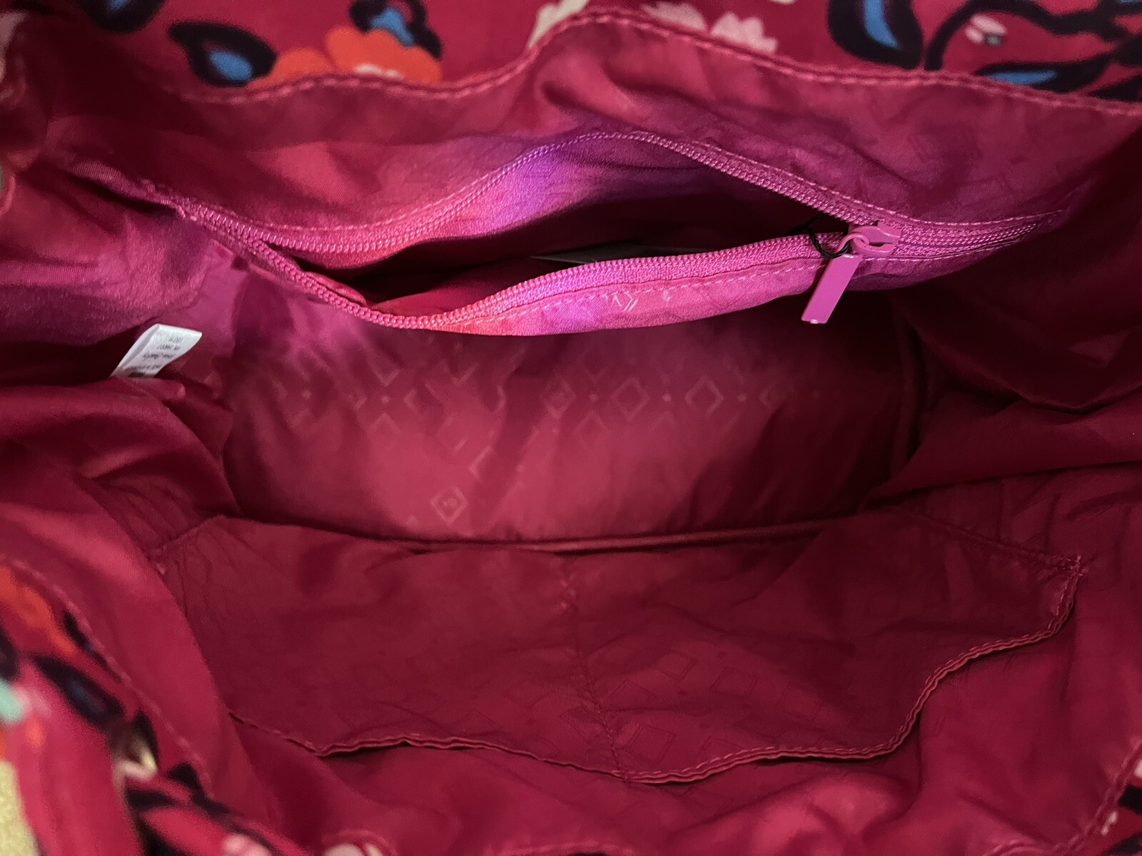 Vera Bradley Fashion Backpack in Bloom Berry Silver Toned Hardware $125 NWT