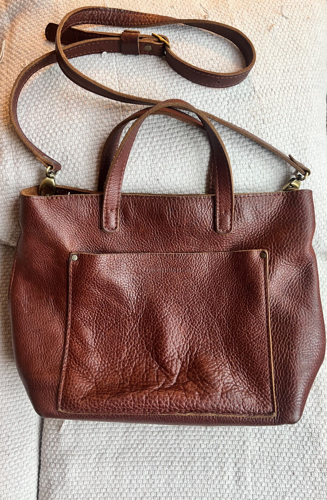 Portland Leather Goods Almost Perfect Brown Medium Full-Grain Leather Tote