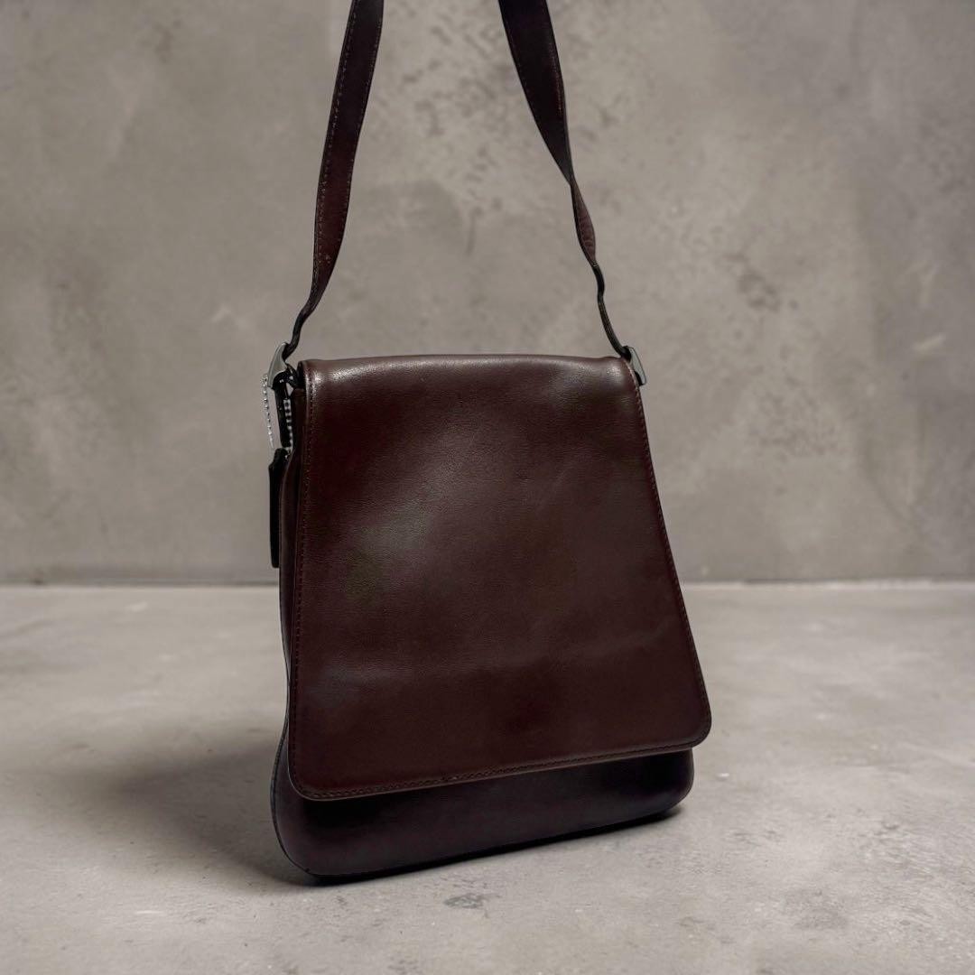 Coach Old Shoulder Bag 9403 Authentic Leather 10×8.7×0.7in Used