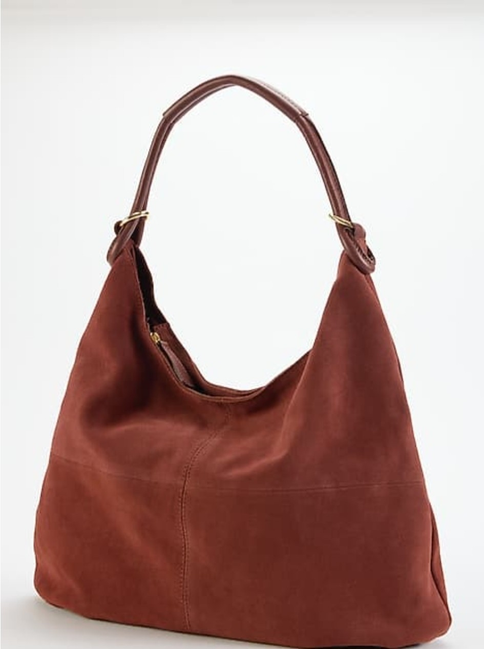 New With Tags J.Jill Suede & Leather Tote Burnt Sienna $159