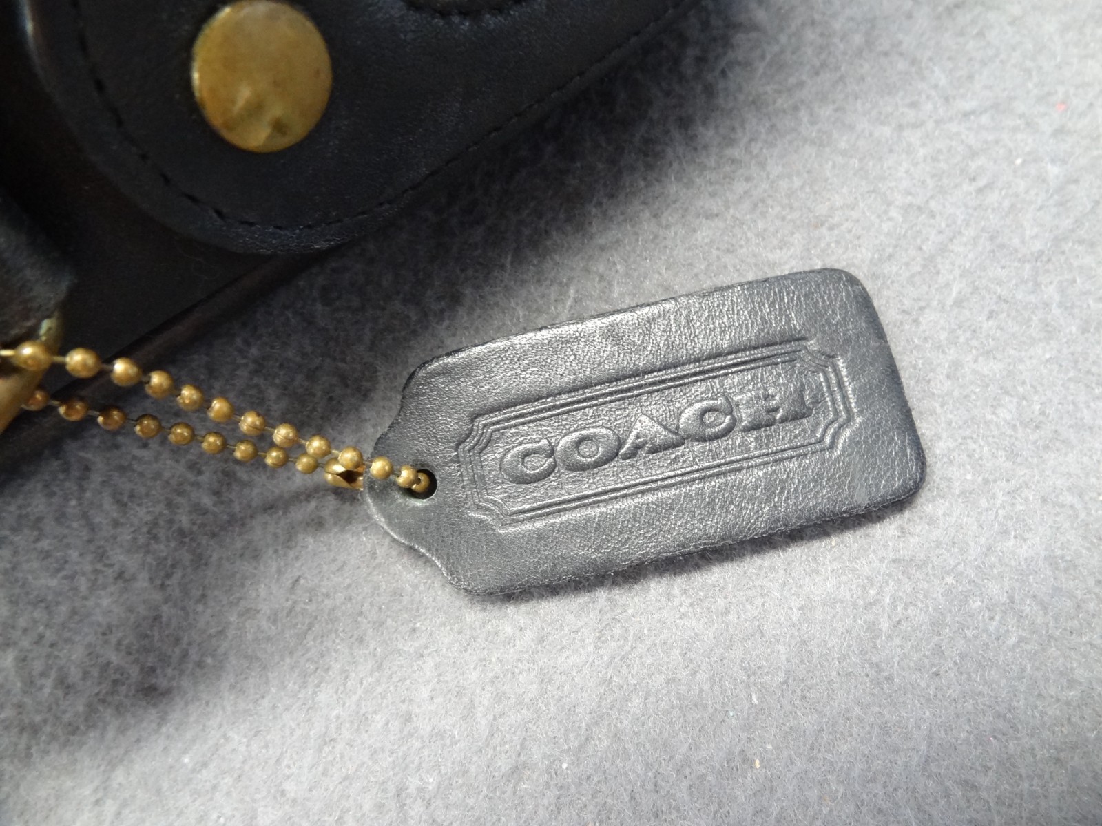 Coach Carson 11×7 VTG Shoulder Bag Handbag Purse Stone Dark Grey 90s 9939 Strap