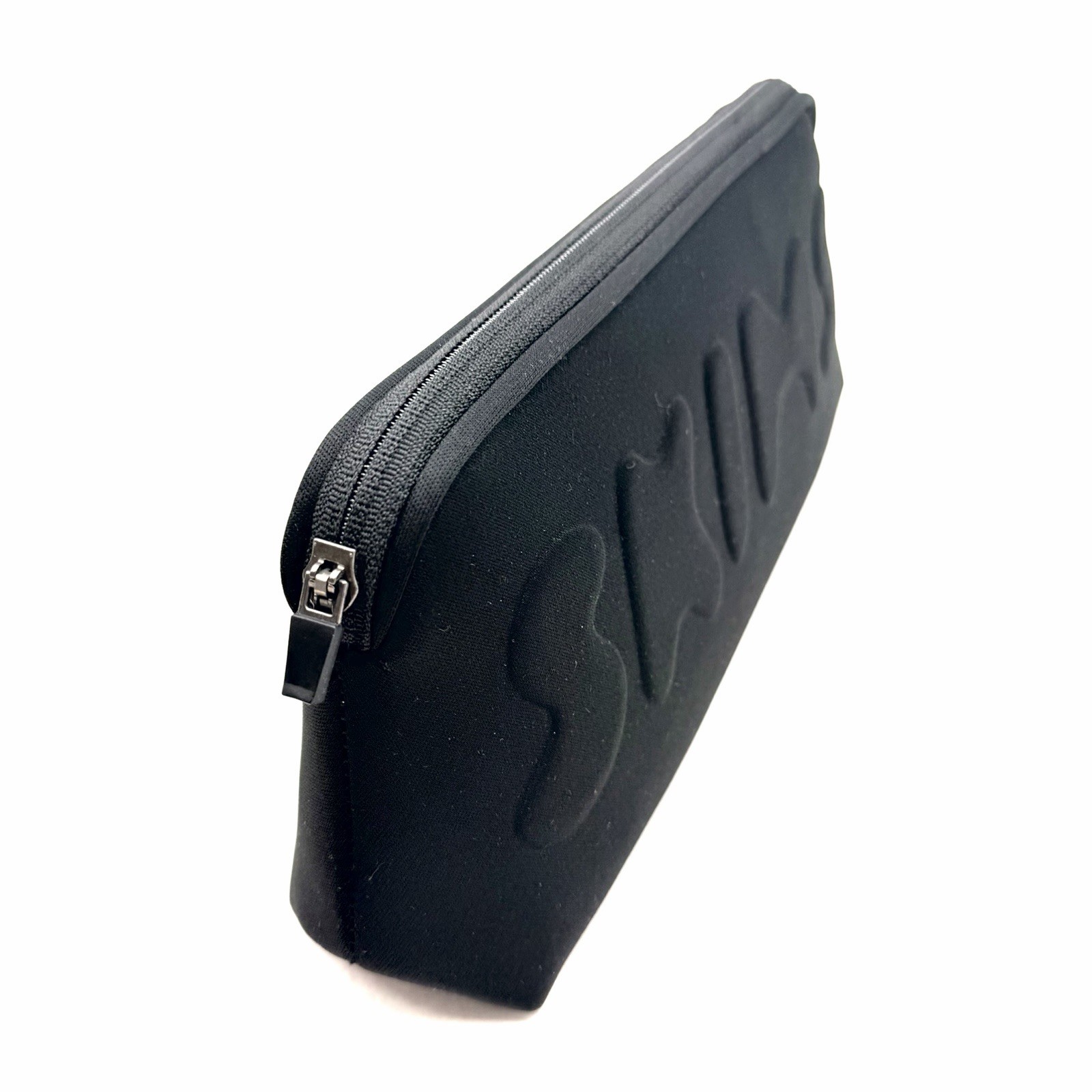 Skims Neoprene Travel Hard Shell Black Cosmetics Bag Pouch 12″ x 5″