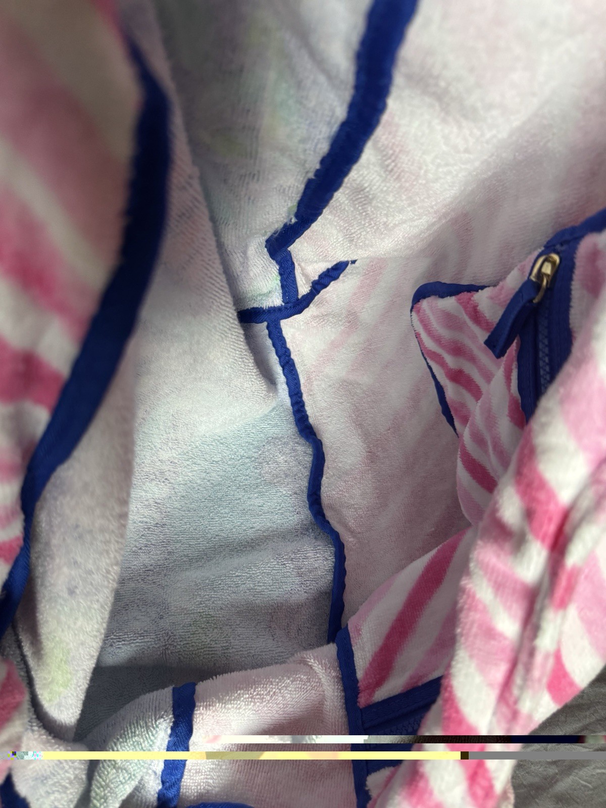 Lilly Pulitzer Destination Terry Cloth Beach Tote Nantucket EUC