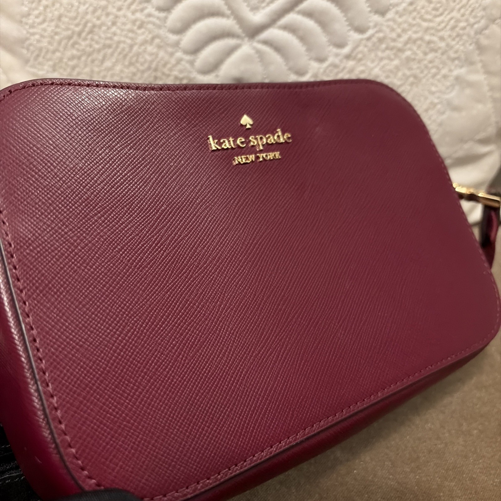 Kate Spade Madison Mini Camera Bag Saffiano Leather Blackberry