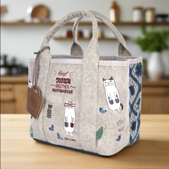 Cat Tote Bag Cream