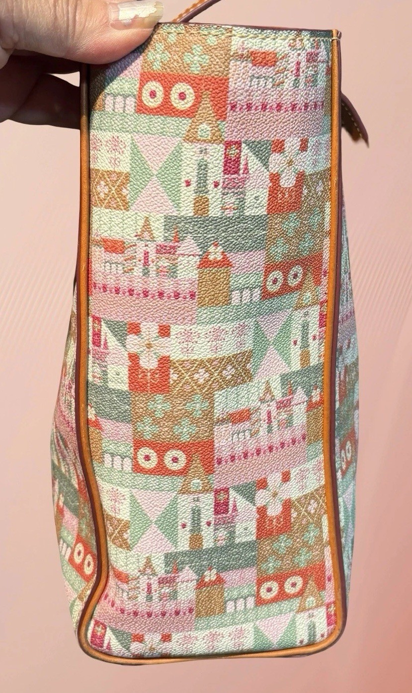 Dooney Bourke Pink Green Biltmore Estate Blooms Ashton Tote Bag Blossom Floral