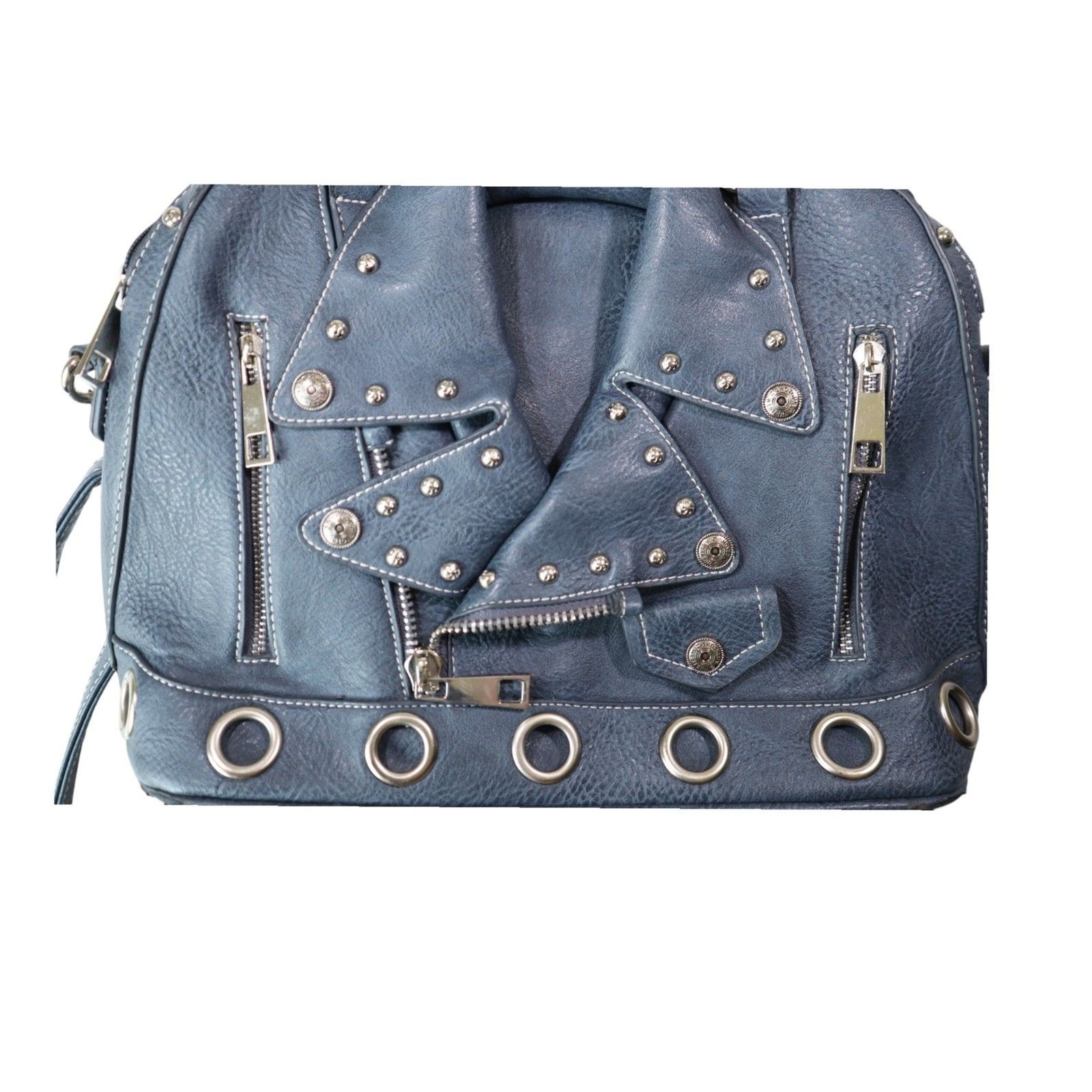 COWGIRL TRENDY blue grommet / studded bag
