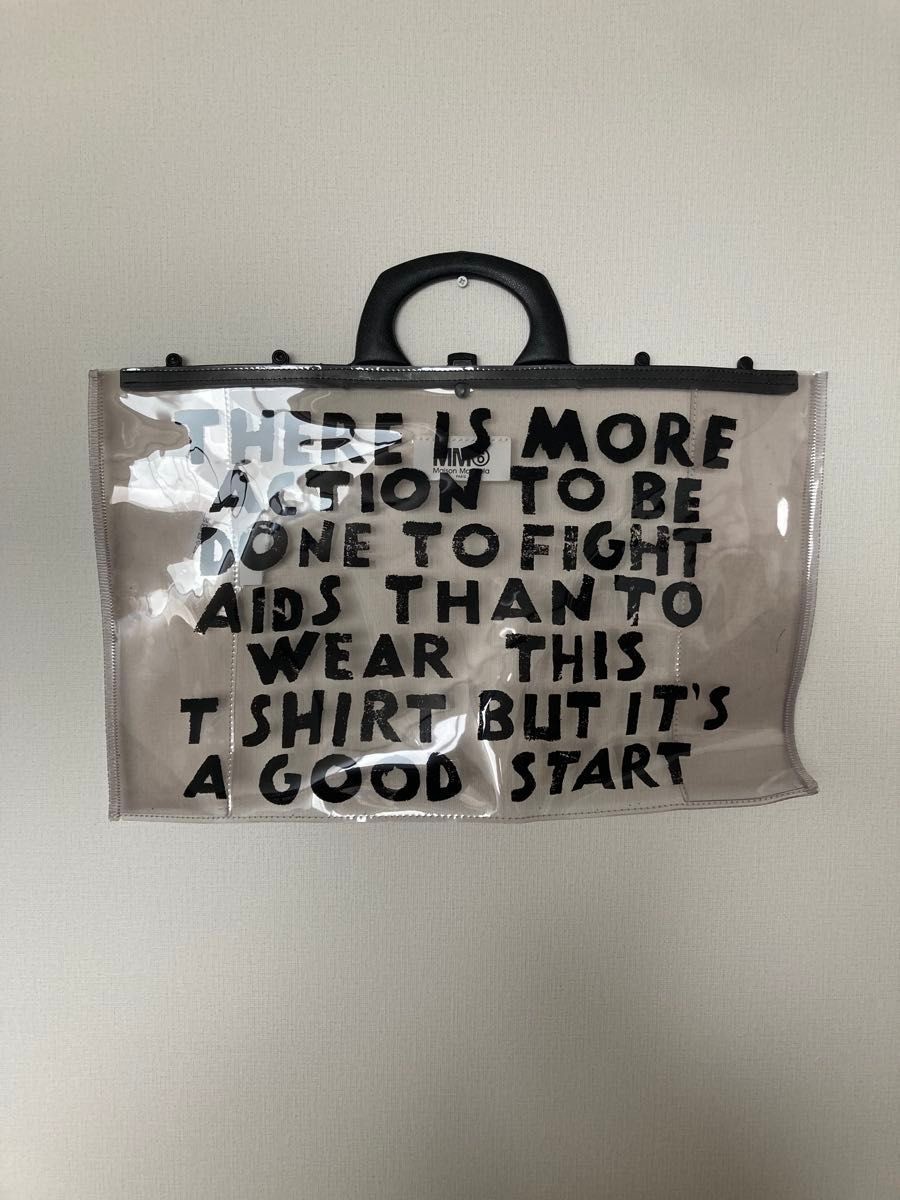 MM6 Maison Margiela Clear Vinyl Tote Bag Message Print Italy