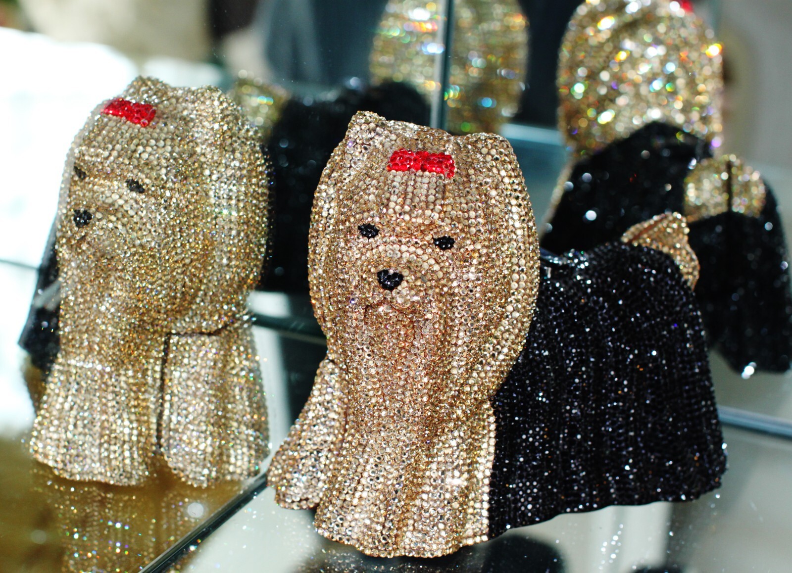 TIMMY WOODS YORKIE YORKSHIRE TERRIER DOG PURSE CLUTCH SWAROVSKI CRYTALS NWT