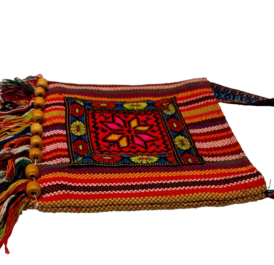 Colorful Artisan Boho Crossbody Bag Handcrafted Traditional Embroidered
