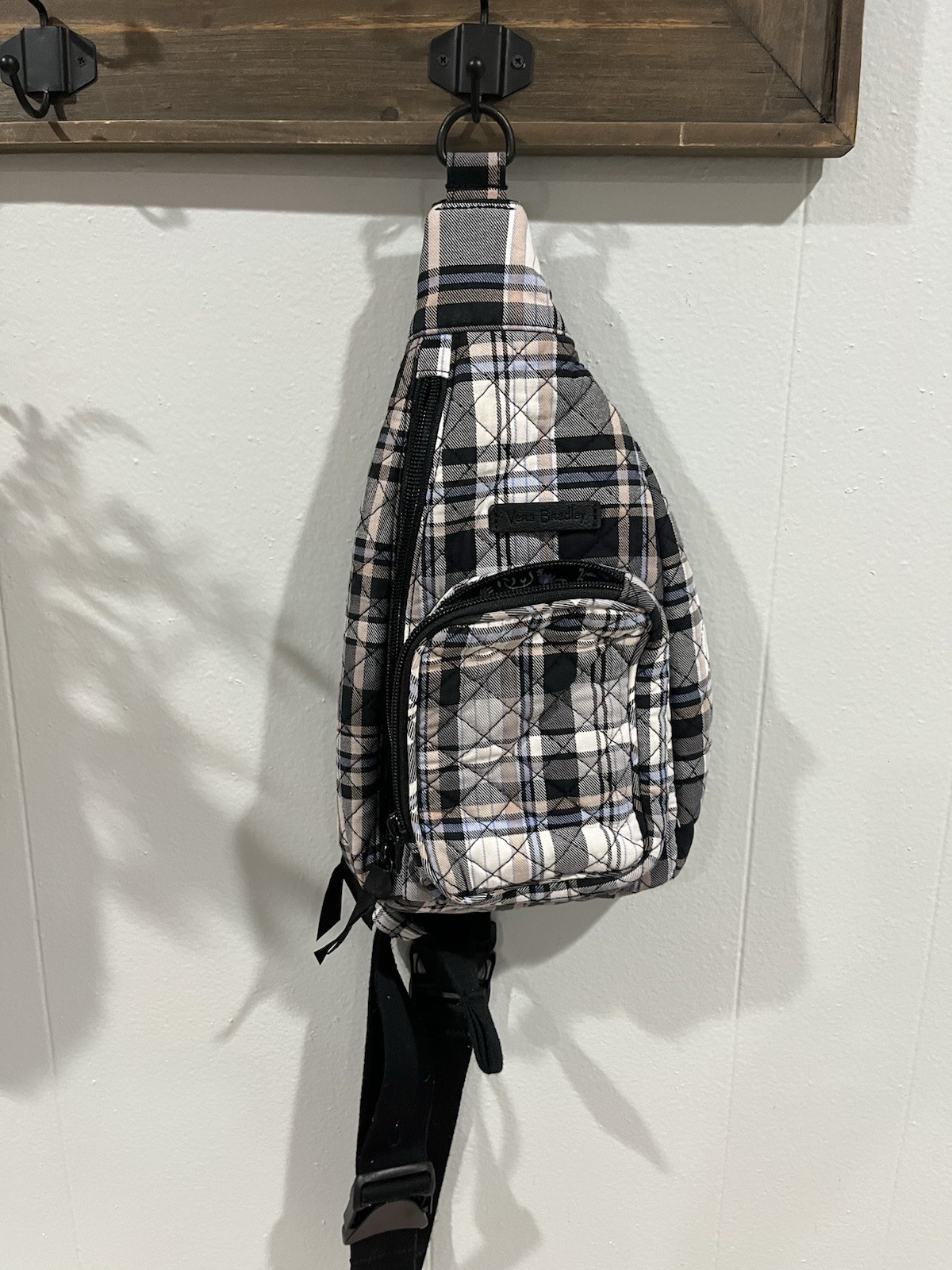 Vera Bradley Perfectly Plaid Essential Sling Backpack Crossbody Bag NWT
