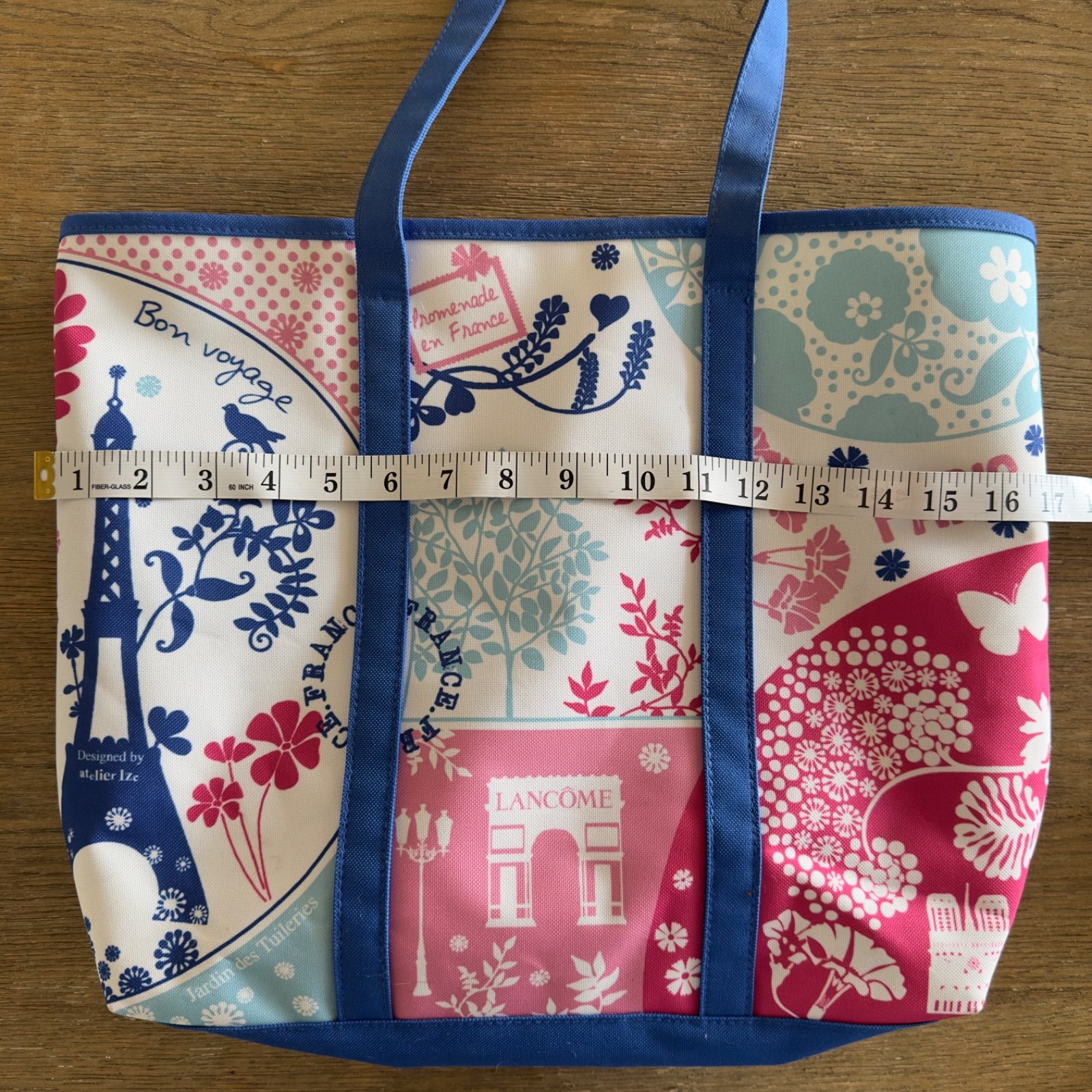 Lancome Paris Canvas Carry All Tote-Designed By Atelier Ize-Paris Floral Printed