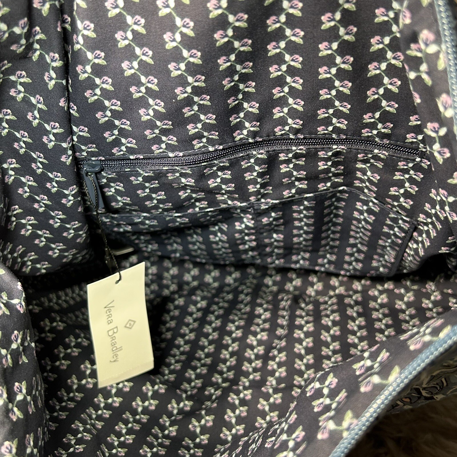 NWT Vera Bradley Oversized Hobo Shoulder Bag – Enchantment Blue