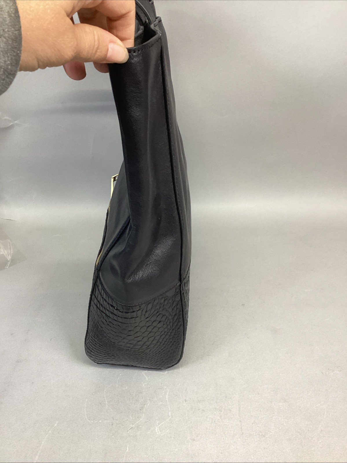Claudia Ciuti Large Black Leather Shoulder Bag