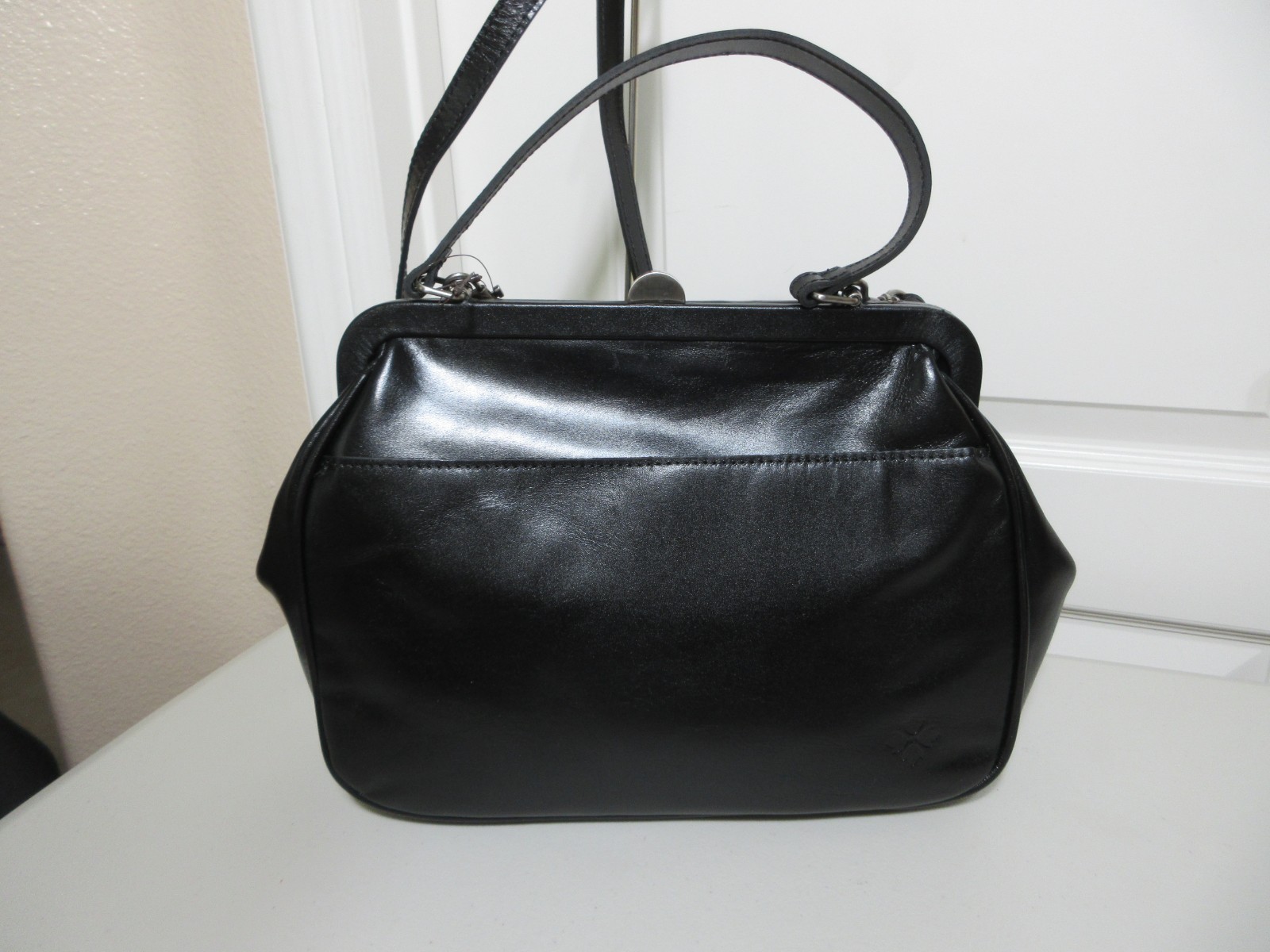 NEW PATRICIA NASH CLEMENTINE TOOLED BLACK SATCHEL/SHOULDER BAG