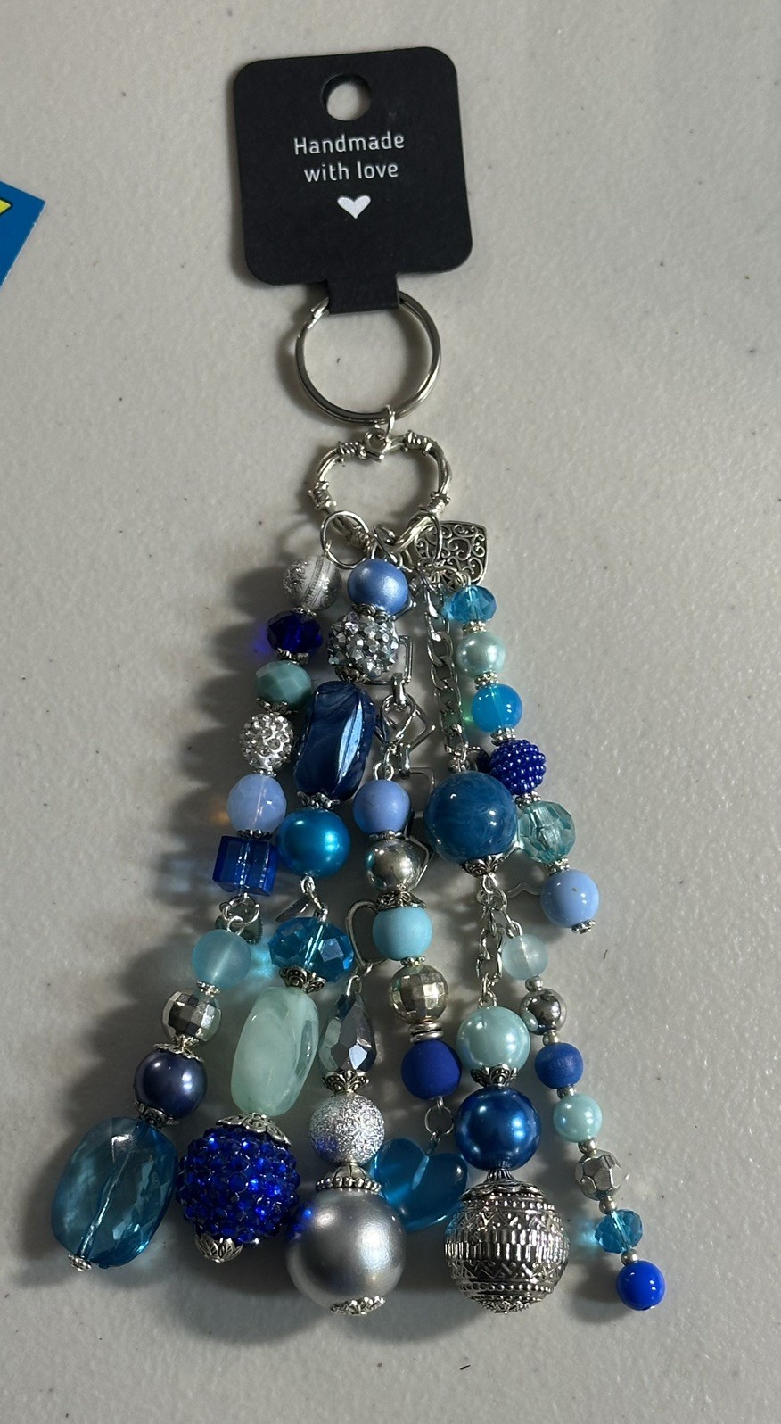 New Artisan Chunky XL Handbag Jewelry Bag Charm Purse Bling Beaded Keychain OOAK