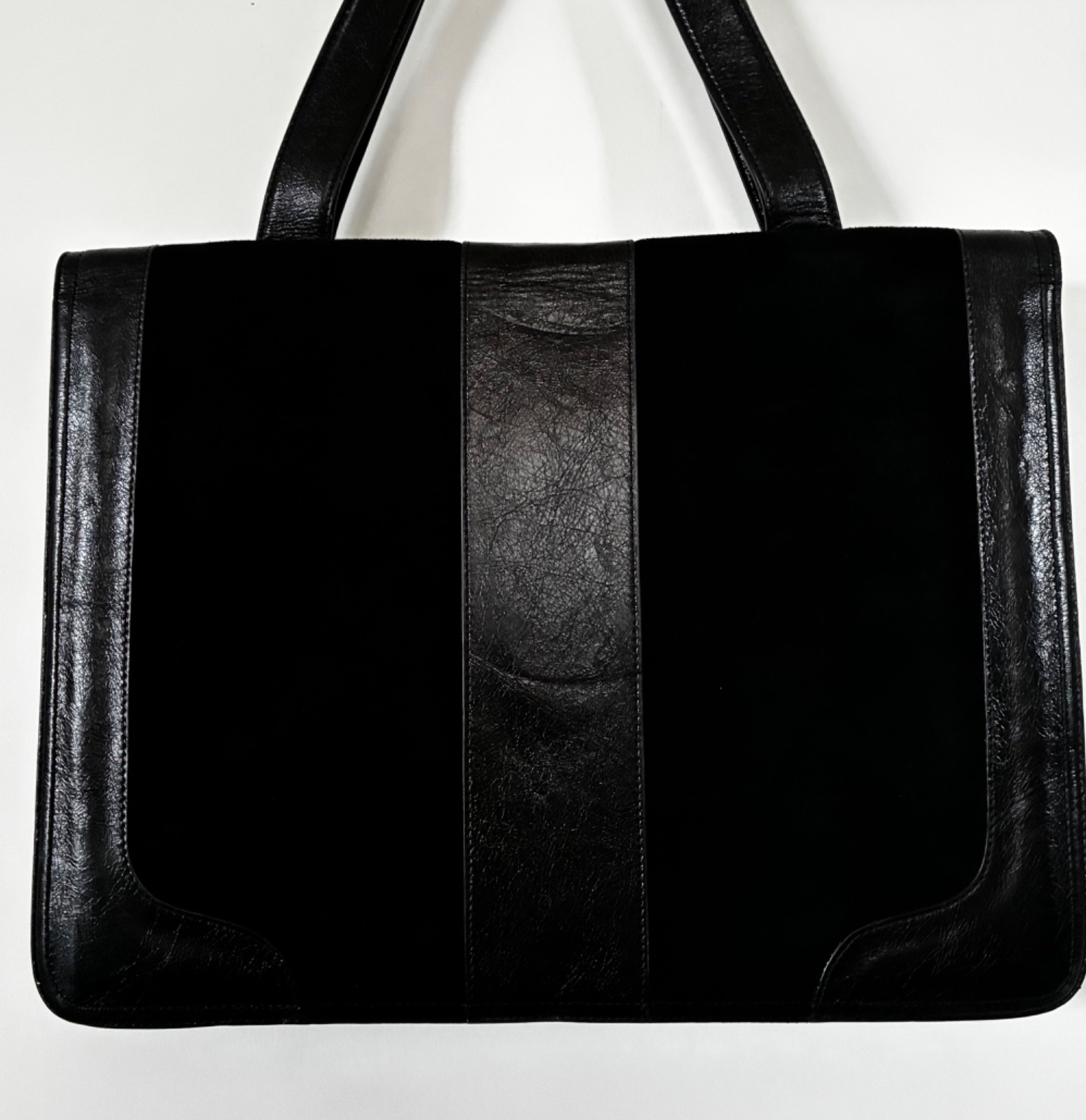 Trina Turk Black Laptop Leather Bag