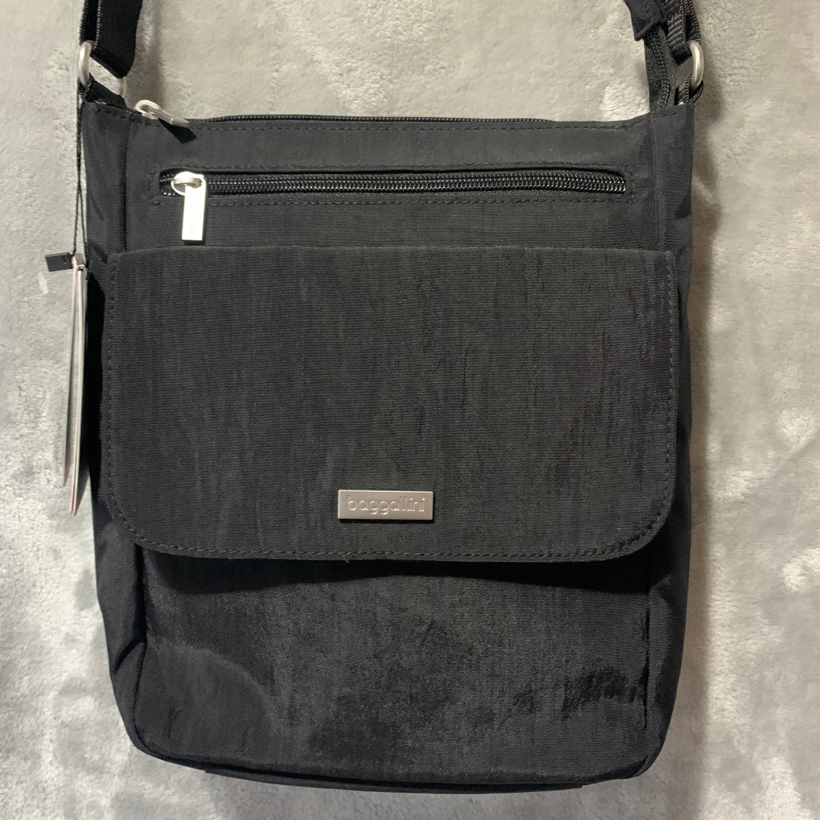 Baggallini Town Bagg Crossbody Bag Black Water Repellent MTW882B0001 NWT