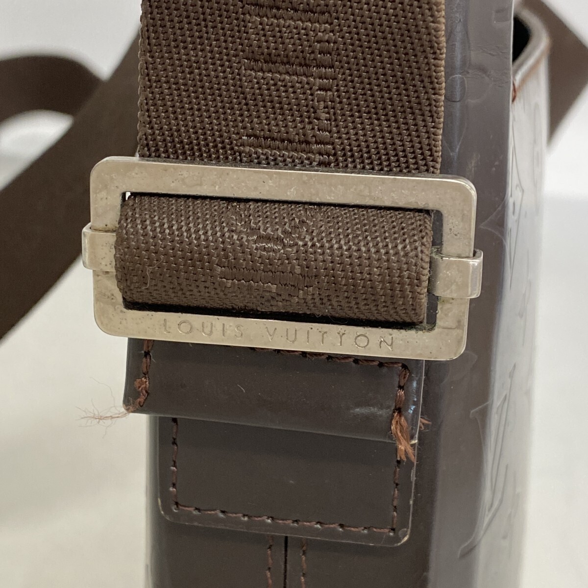 LOUIS VUITTON Shoulder bag Monogram Glace Leather Brown Authentic From Japan