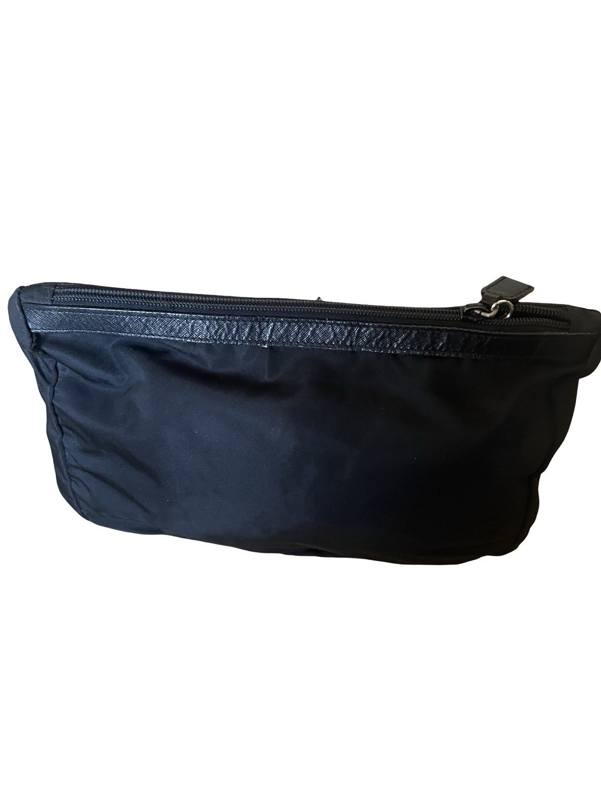 100 % Authentic Prada Tessuto Nylon and Saffiano Leather Large Clutch