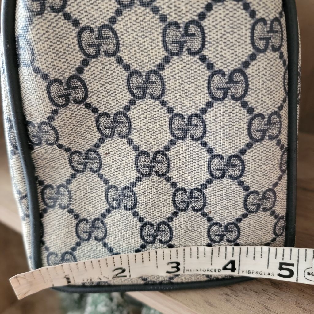Vintage Gucci Accessory Collection 80s Boston Bag Monogram Leather Purse