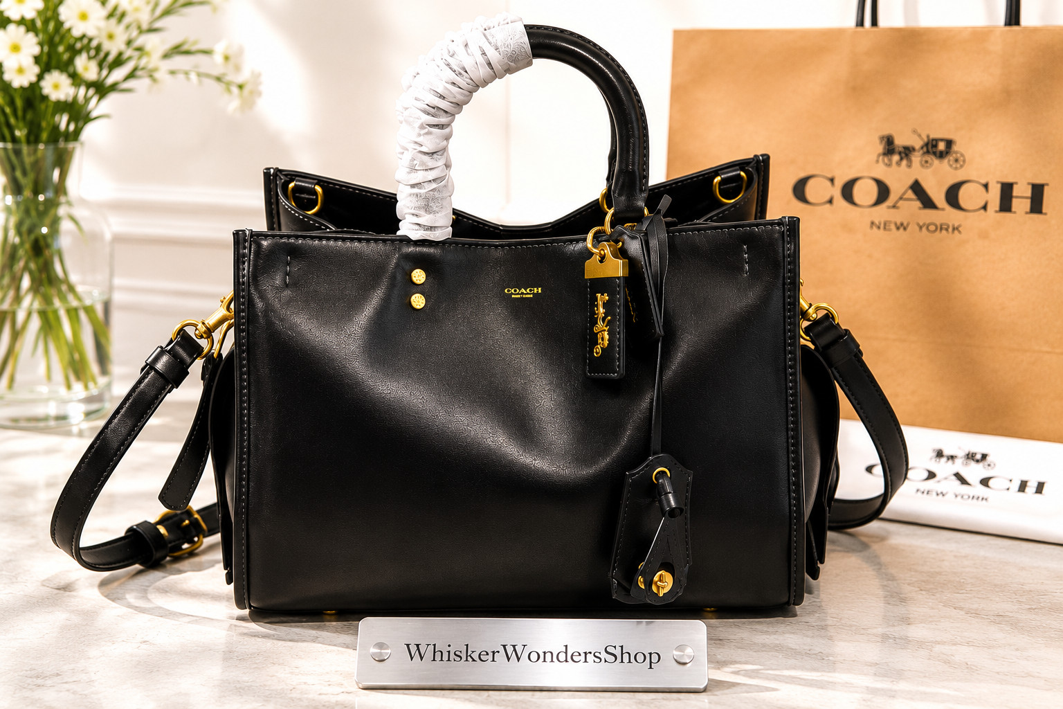 COACH CCX23 Rogue 31 Bag Soft Split Leather Crossbody Black Shoulder 2WAY Outlet