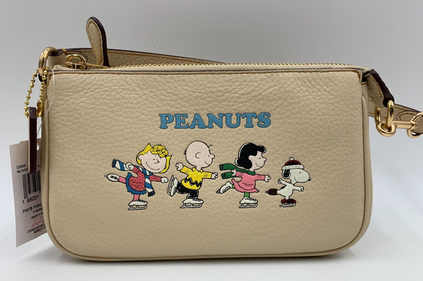 Coach X Peanuts Nolita 19 W/ Snoopy & Friends Motif Leather Ivory CE858 #J5537