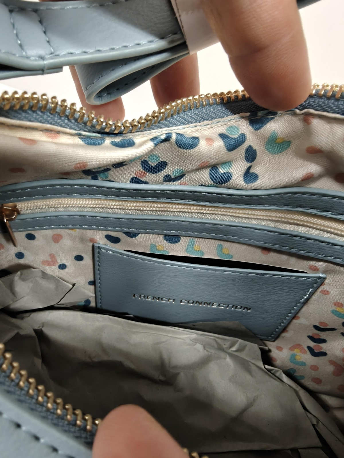 French Connection Moritz Hobo Shoulder Bag Womens Powder Blue FCS25114-PWBL