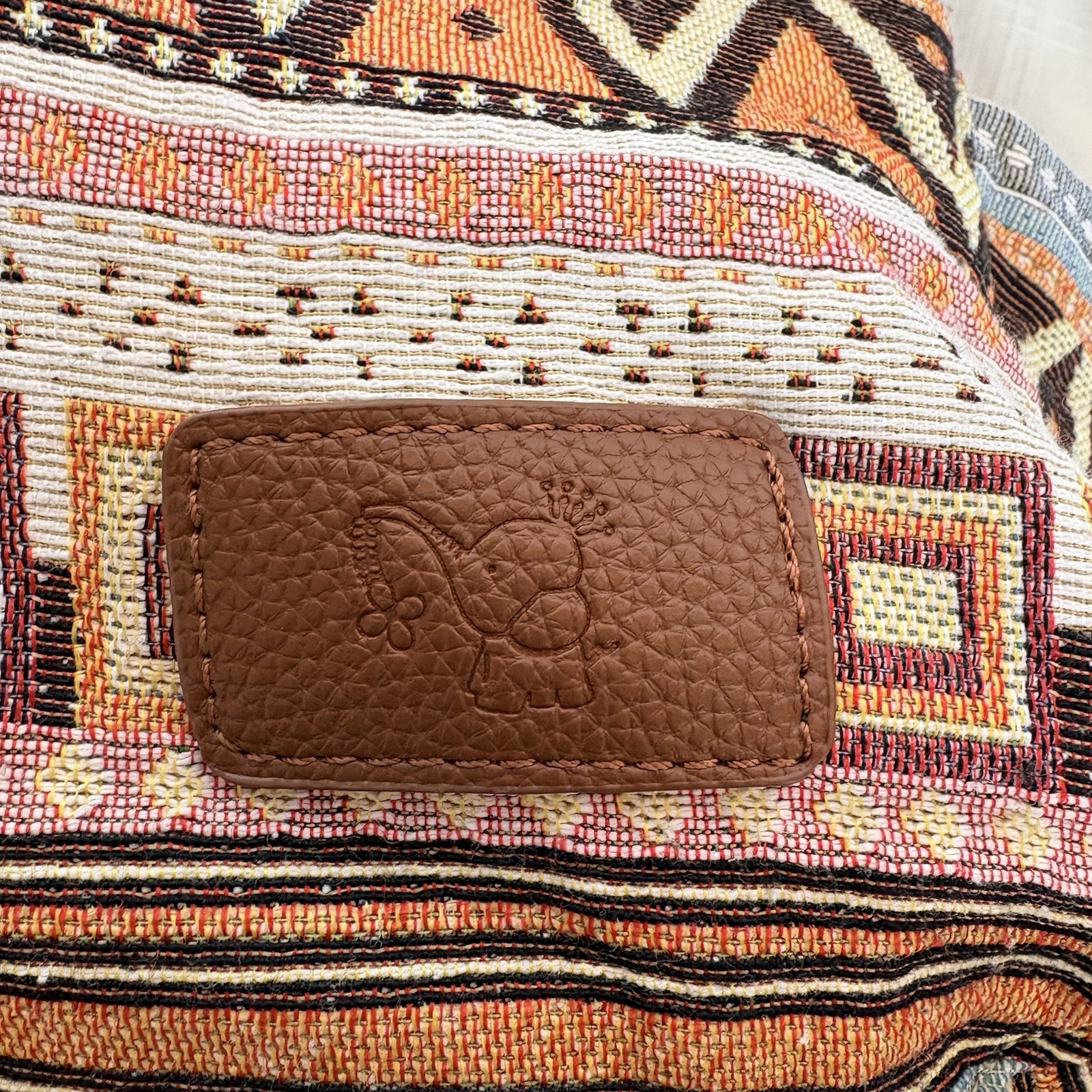 WORLDLYDA CANVAS Embroidered Tapestry Hobo Tote Bag Boho Aztec Tan, Lt blue