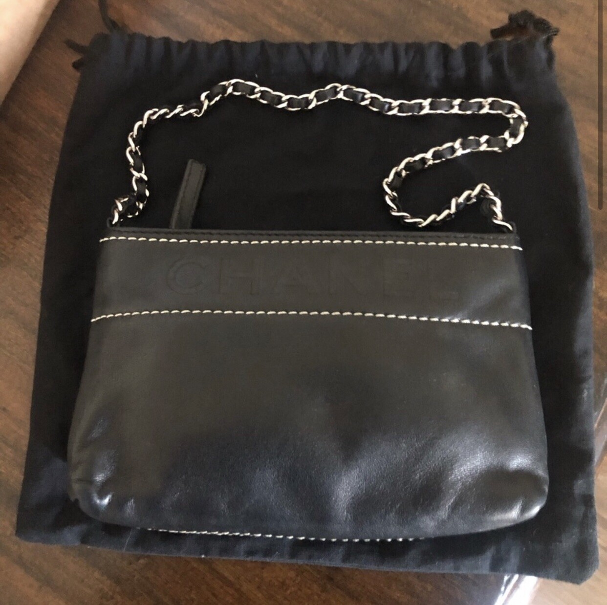 Chanel Shoulder Bag/ Clutch/ Pochette/ Authentic. Approx. 5” X 7 1/2”. In EUC