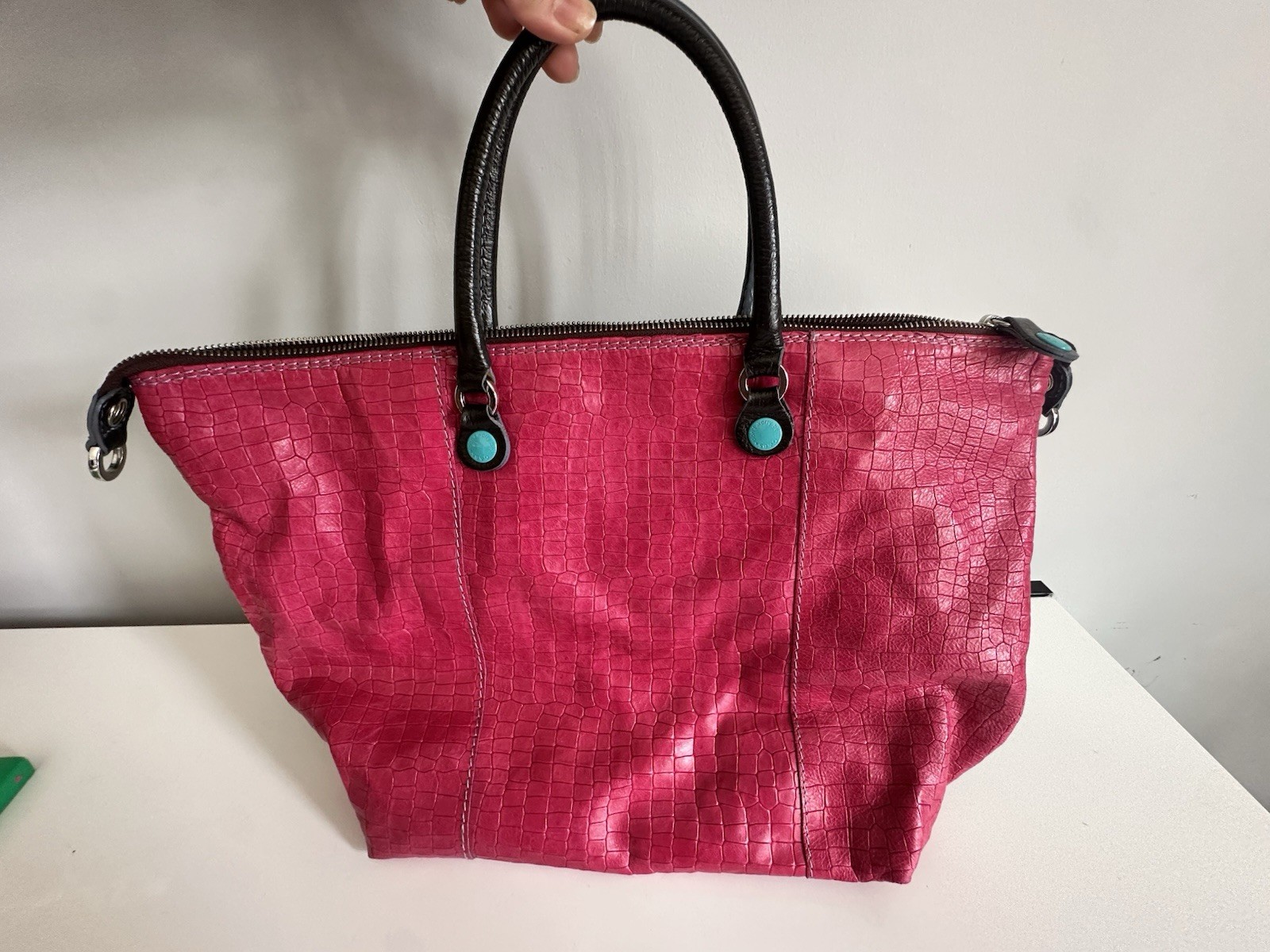 GABS Italian Leather Wool Convertible Bag