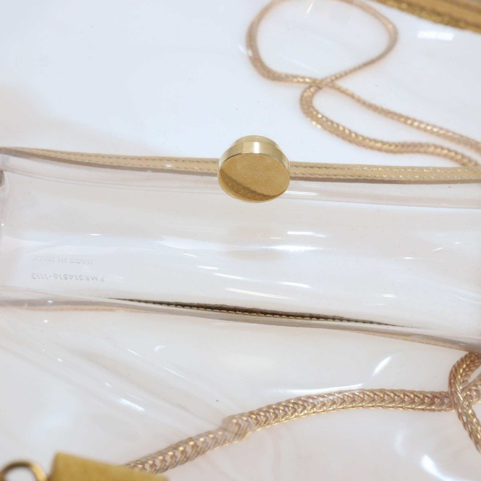 Saint Laurent Clear/Gold Pvc and Leather Betty Shoulder Bag