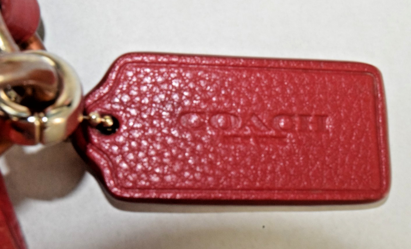 Coach Madison Phoebe Leather Shoulder Bag Red Pebbled 3 Compartment 12X12In