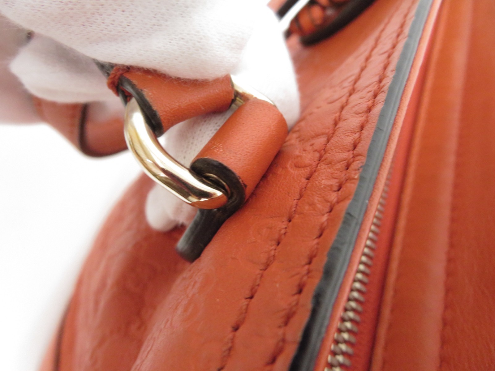 Authentic Gucci Micro GG Leather 2Way Hand Bag Shoulder Bag I#46381