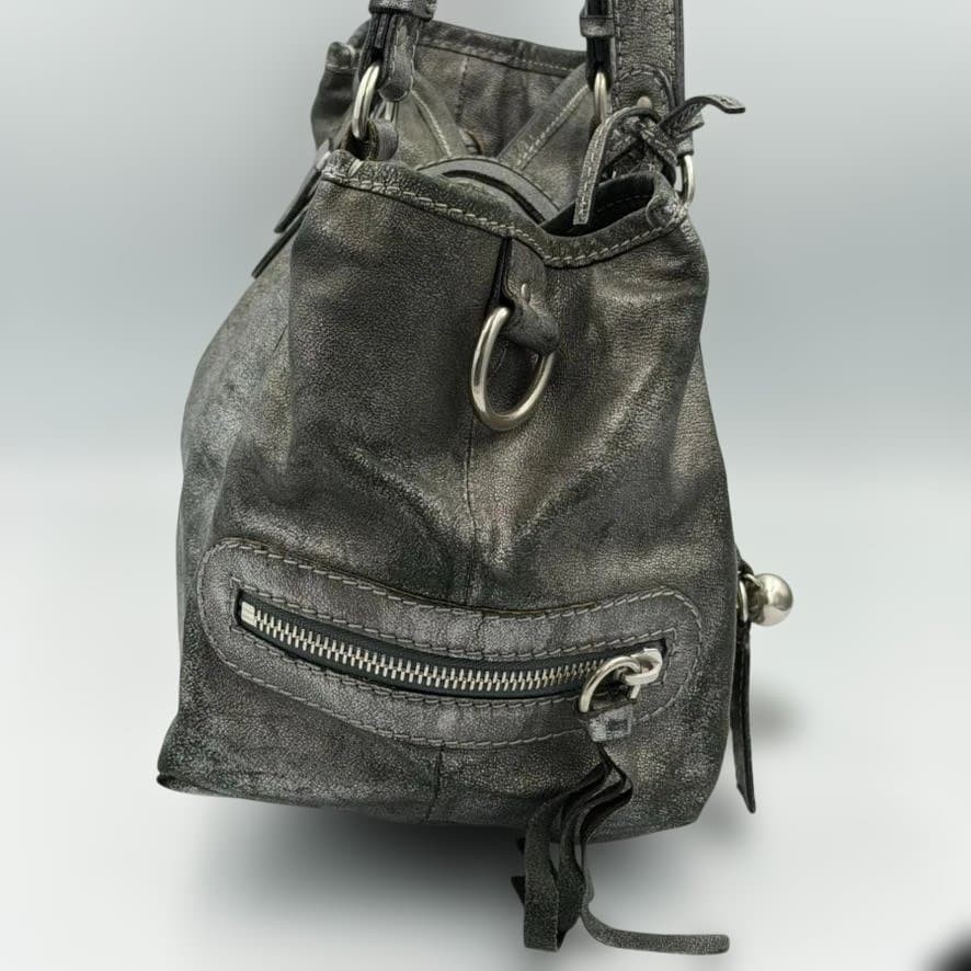 Chloe Kerala Silver Leather Shoulder Bag Rare Archive Y2K Womens Vintage Auth