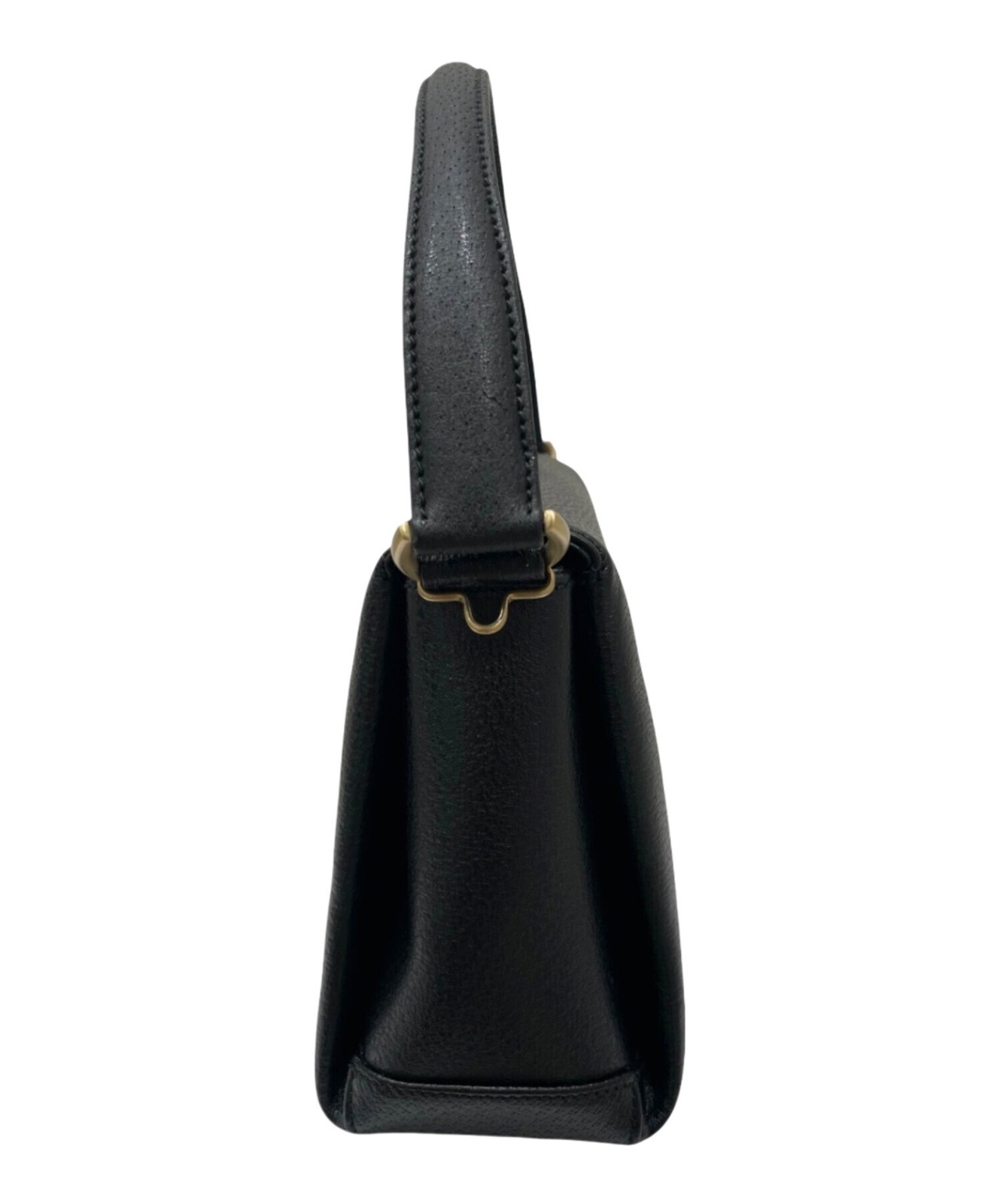 Gucci Bamboo Lock 2-Way Leather Black Shoulder Bag #TFB13937