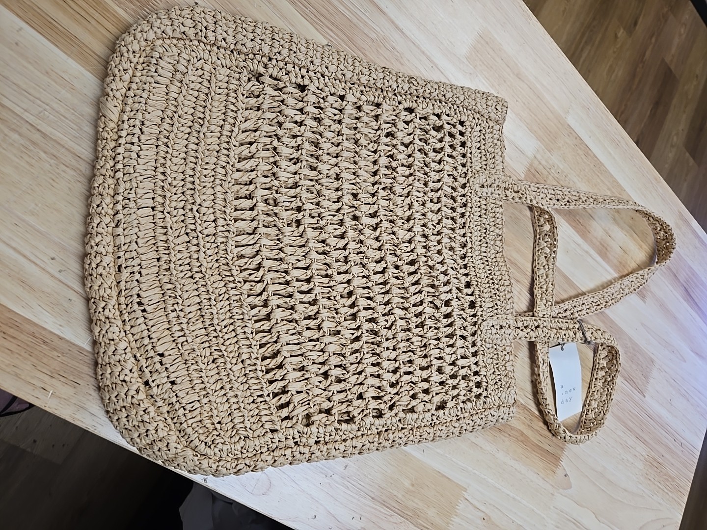 Raffia Tote Handbag – A New Day Natural