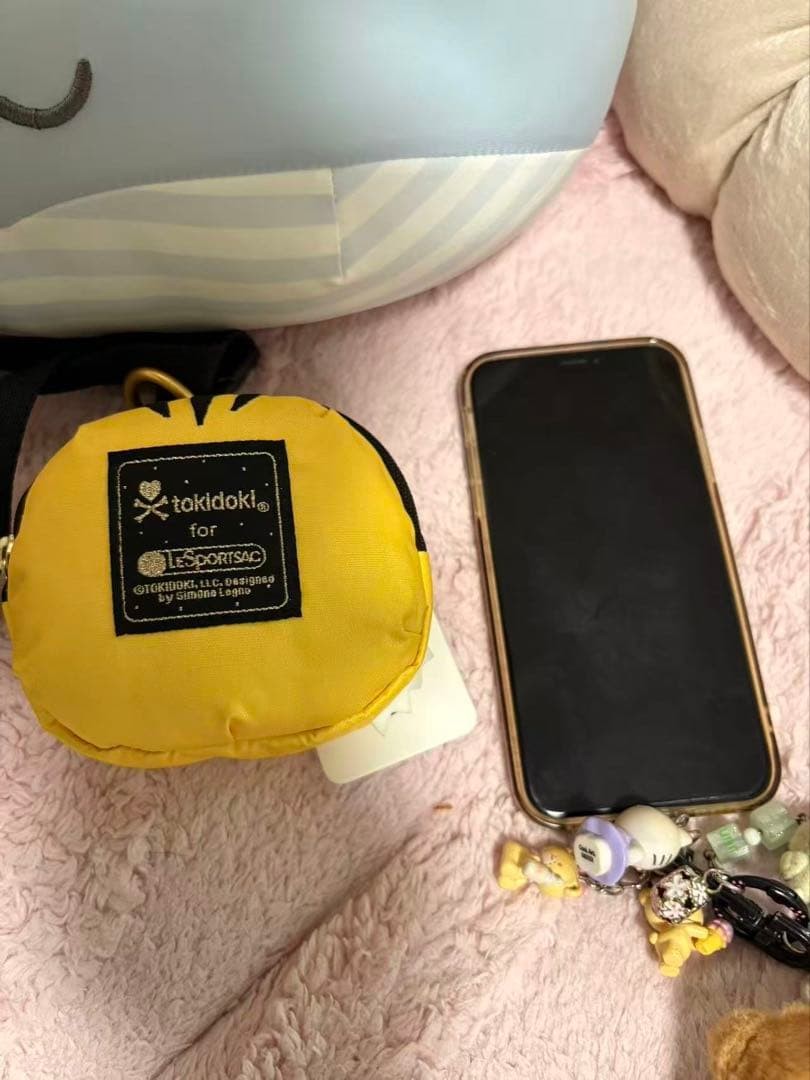 LeSportsac x tokidoki Pouch Yellow Tiger Face Motif Zip Bag Collaboration #CB