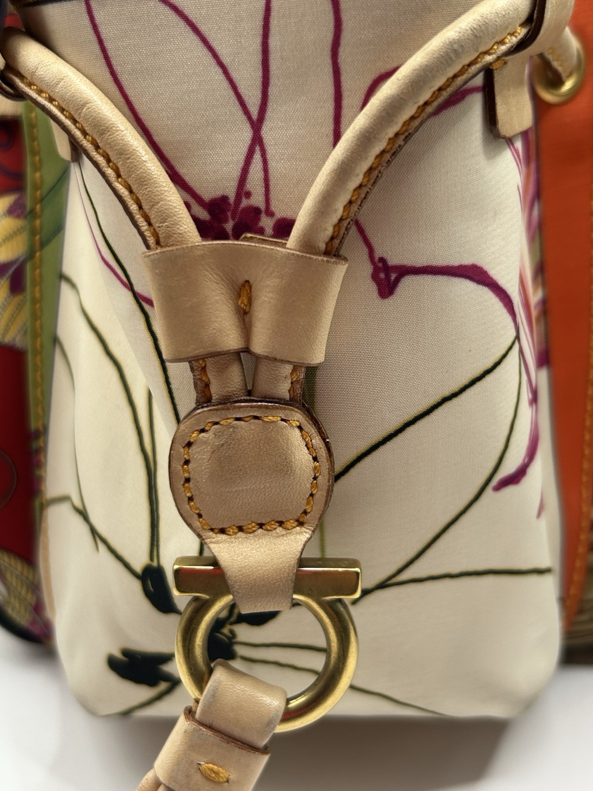 Salvatore Ferragamo Fiera Multicolor Floral Satchel