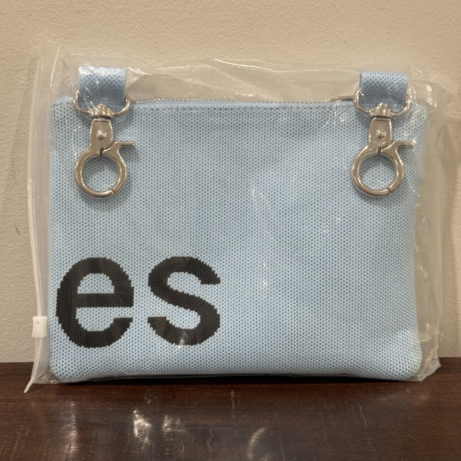 Curves Mini Knit Tote Bag Baby Blue Sean Brown NEW SHIPS TODAY