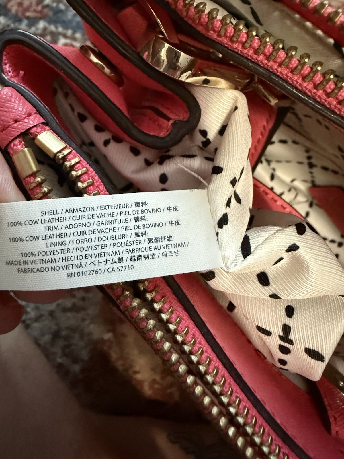 Kate Spade New York Pink Satchel Zip Top Double Handle Gold Hardware Charm