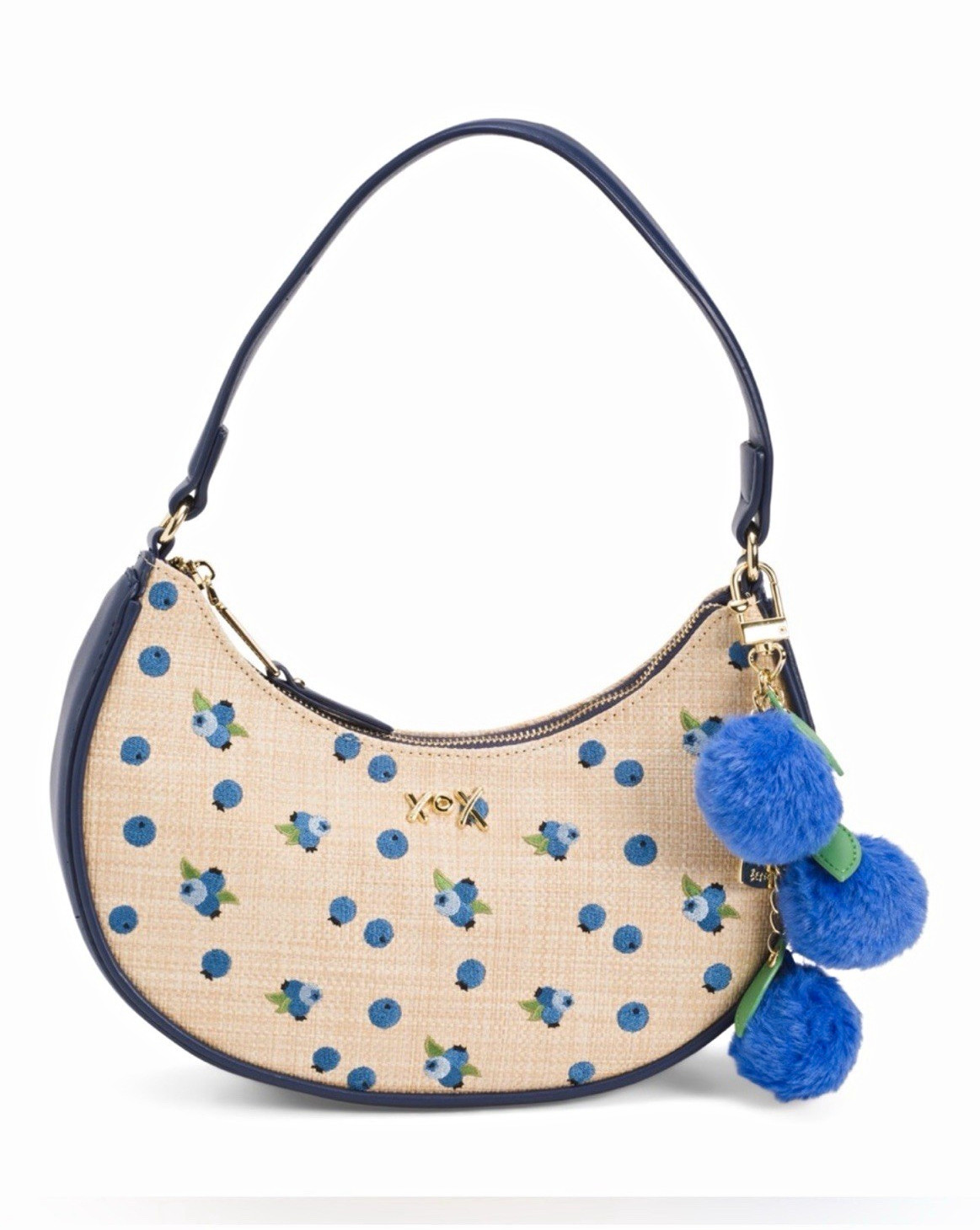 BETSEY JOHNSON BLUEBERRY SHOULDER BAG WITH BAG CHARM – NWT