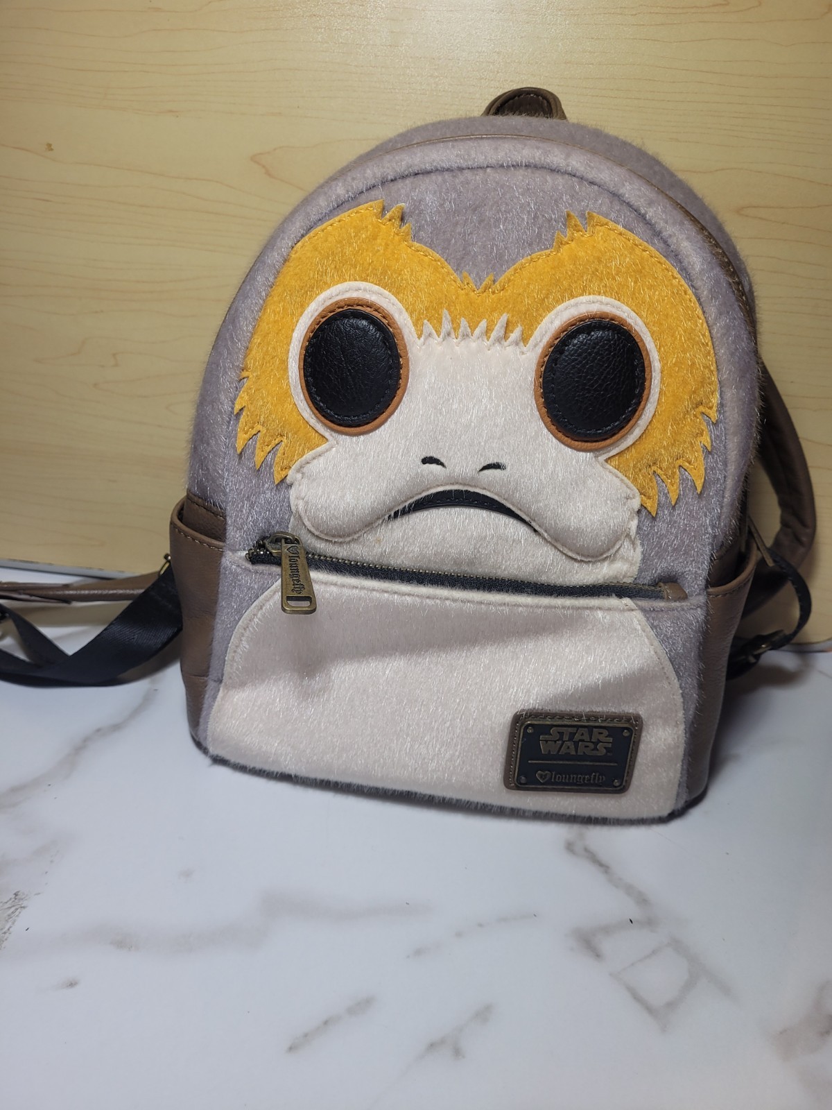 Loungefly Star Wars PORG Cuddly Last Jedi RARE Handbag Disney Pack PRE-OWNED