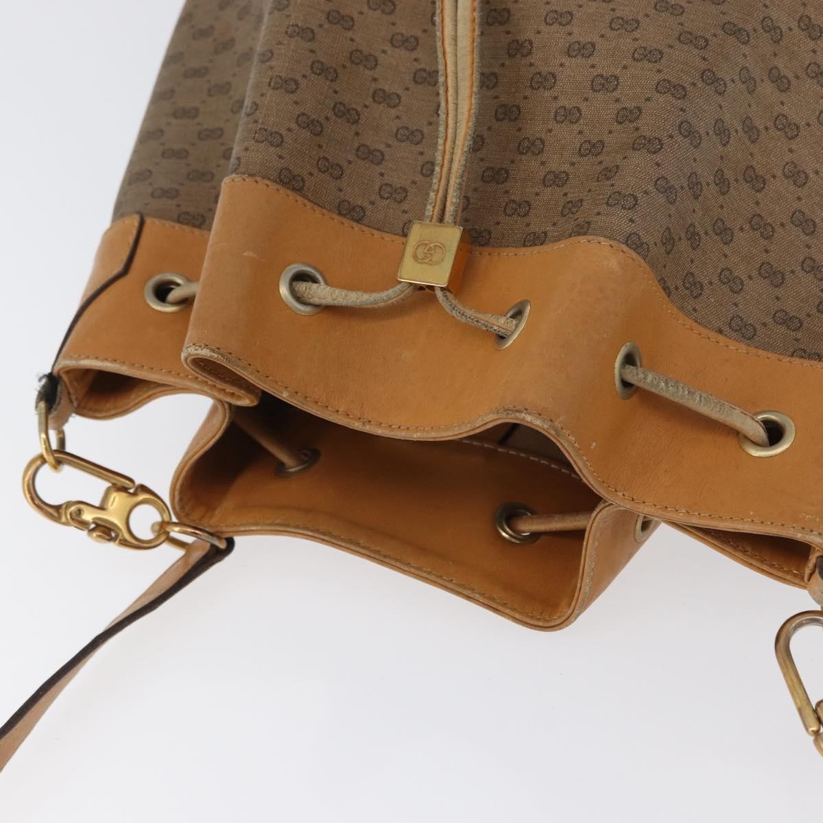 GUCCI Micro GG Supreme Web Sherry Line Bag PVC Beige 001 58 4793 Auth BA10427