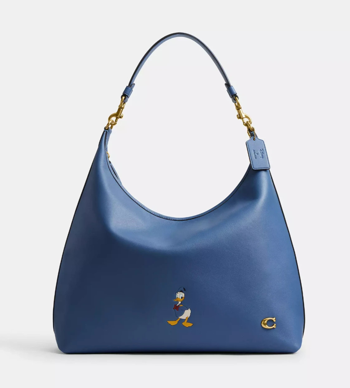 DISNEY X COACH Juliet Shoulder Bag 38 Donald Duck Blue CDM78 NEW