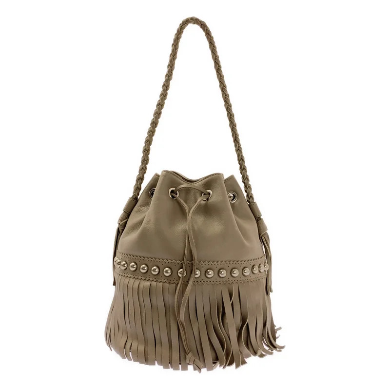 J&M Davidson Jay & Em Drawer custom studded fringe carnival shoulder bag Used