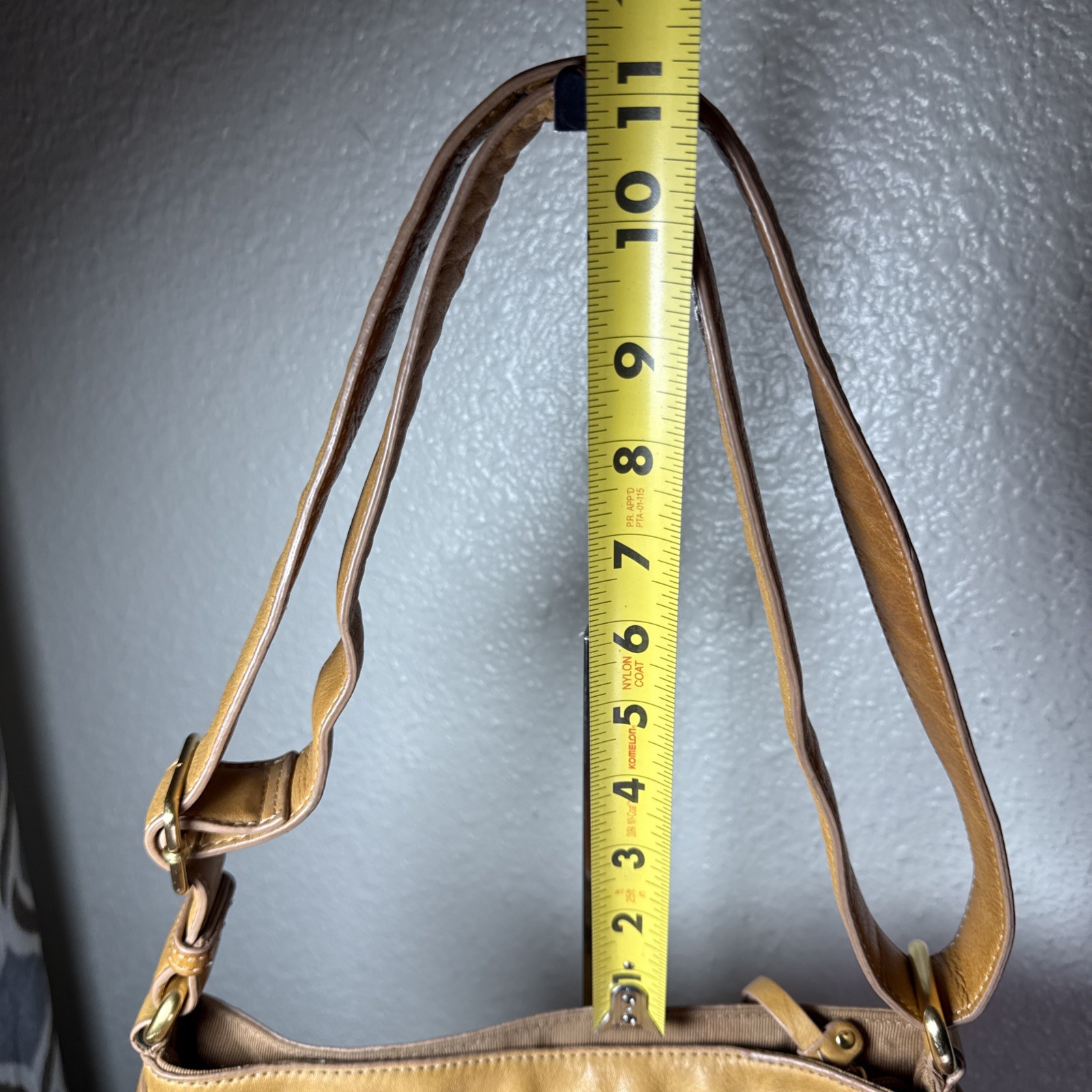 Liz Claiborne Vintage Brown Cowhide Leather Hobo Crossbody Bag Slouchy Purse