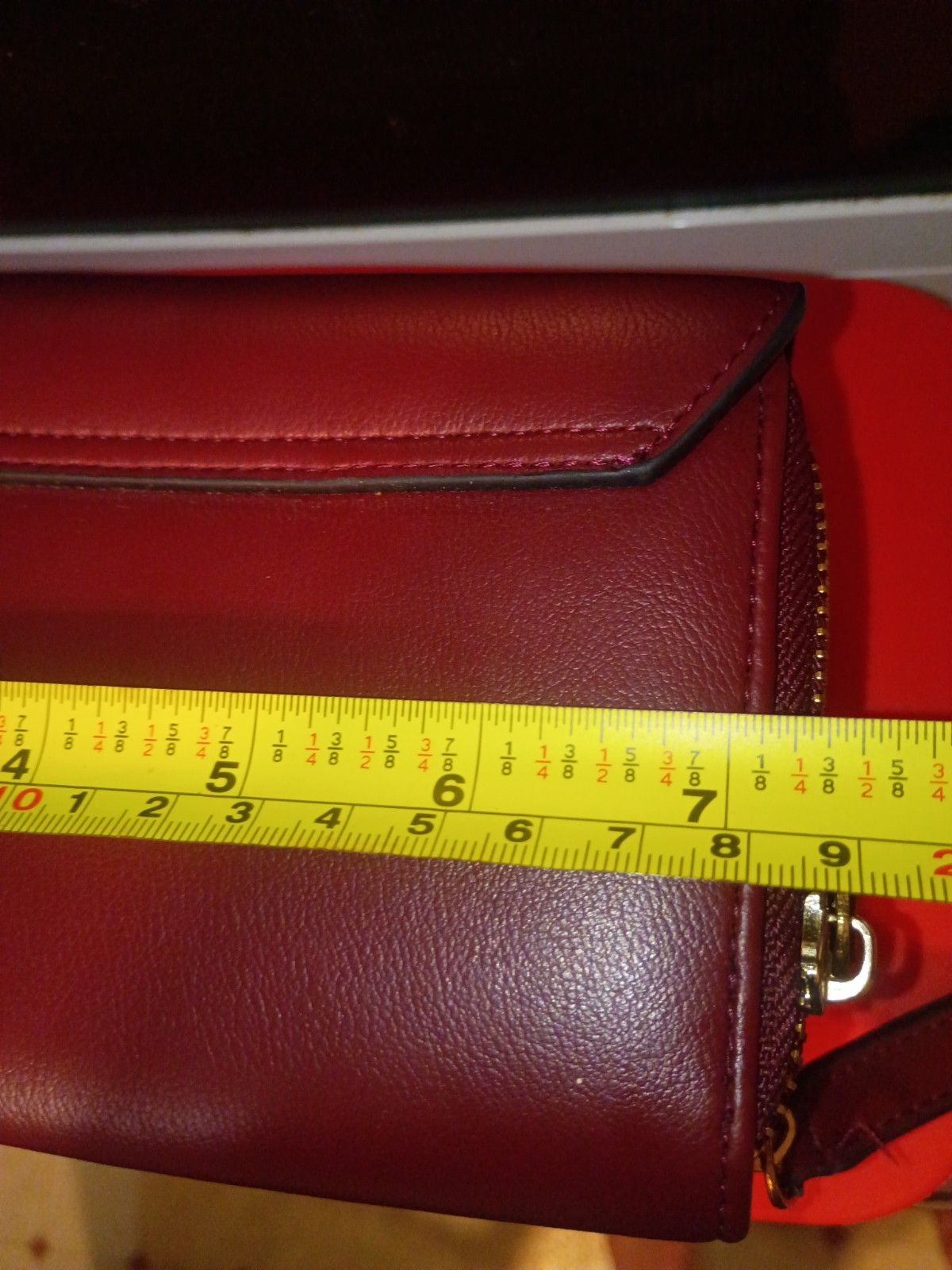 Forever Lovely , Originally From Korea, Burgundy Small Crossbody , 2Zip Sections