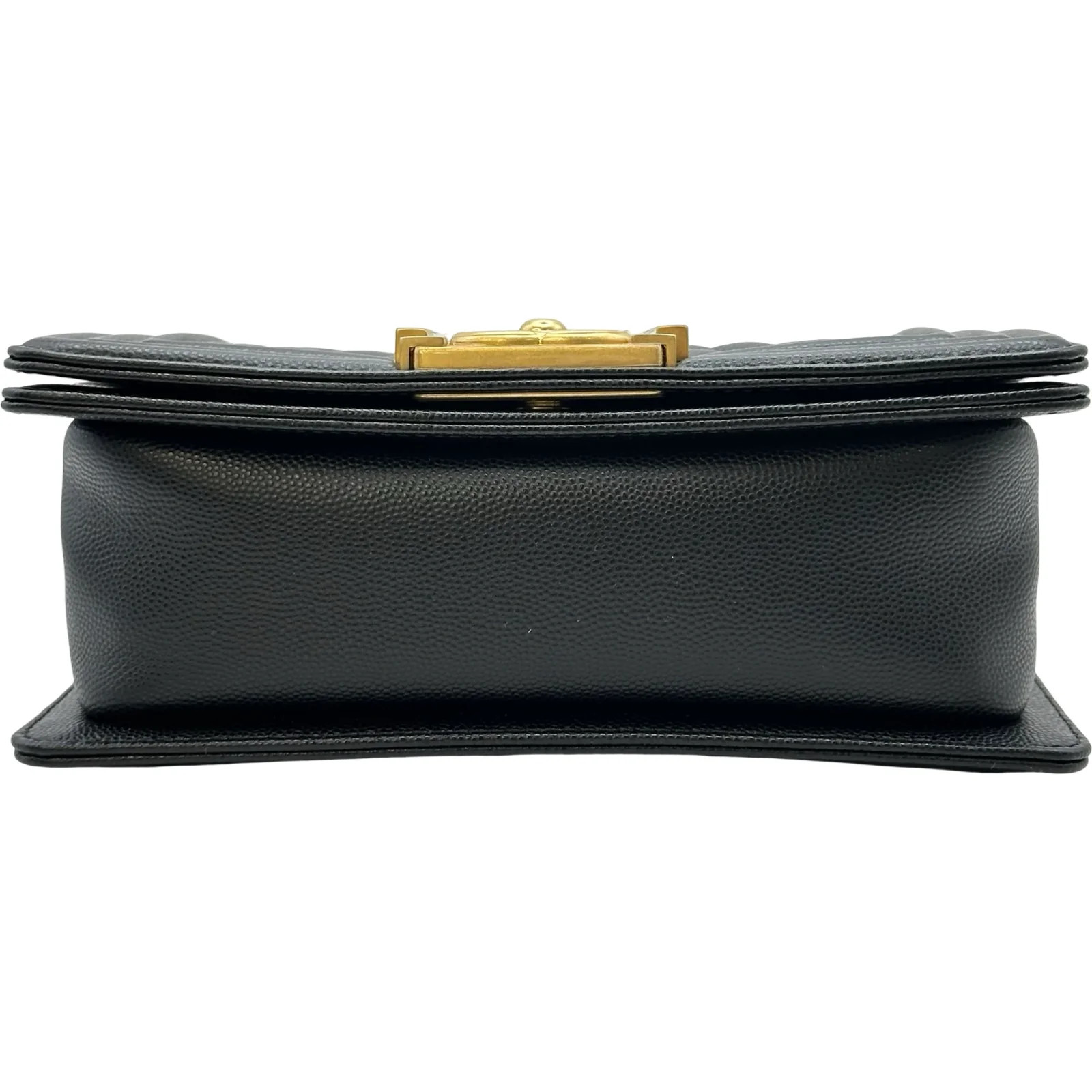 CHANEL Boy Bag 20 Black Caviarskin Shoulder Bag A67085 #OKB4769